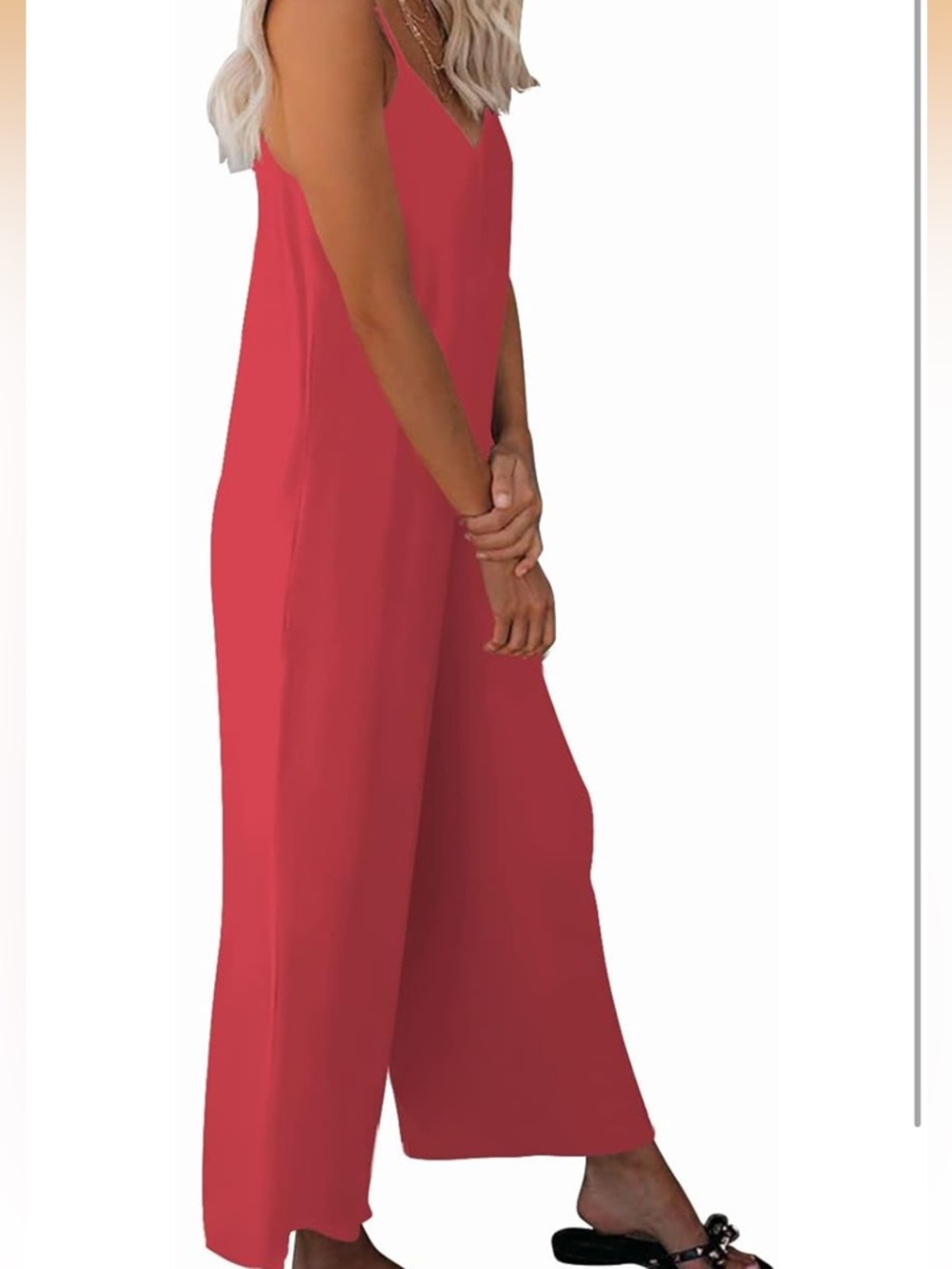Women’s Casual Pink Jumpsuit Size L NWOT - Picture 2 of 8